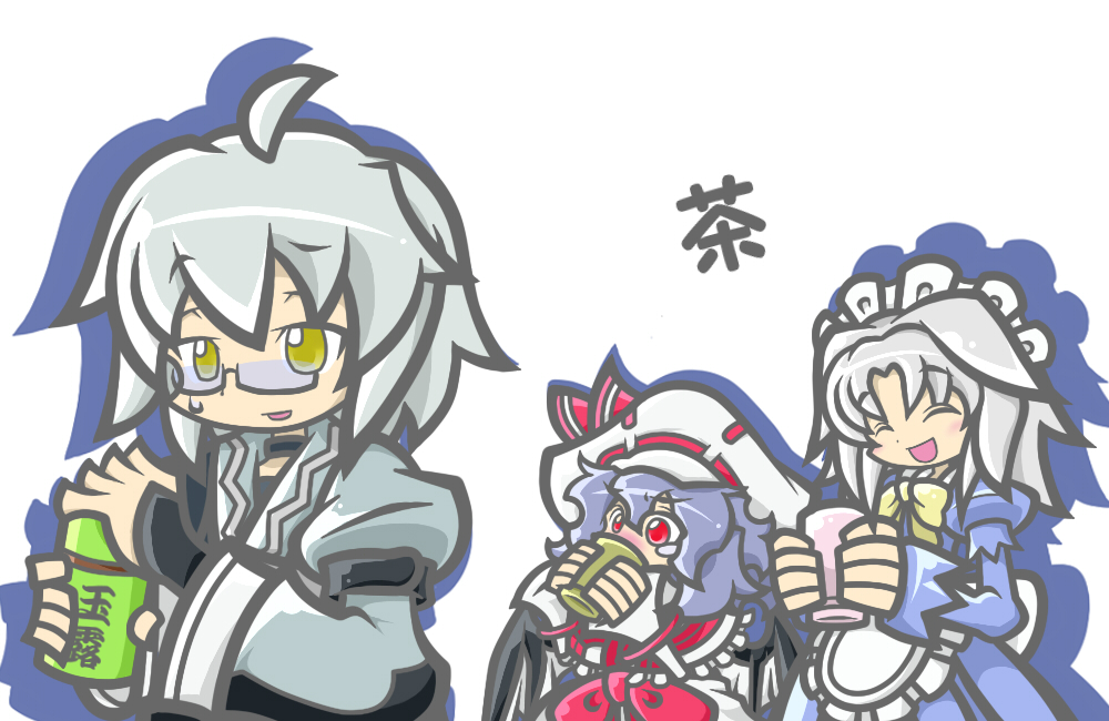 2girls, adenine_(artist), ahoge, alternate_color, apron, bat_wings, blush, bow