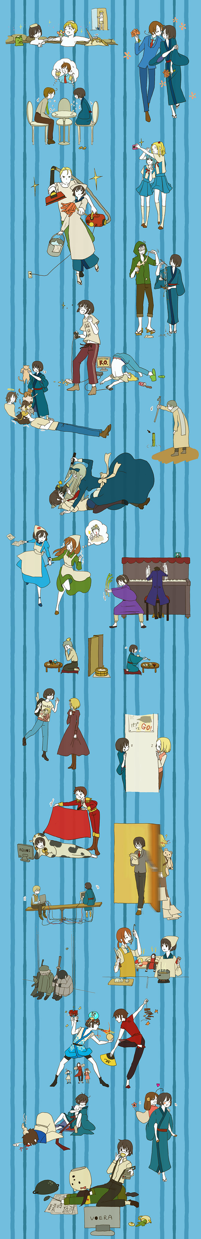america_(hetalia), austria_(hetalia), belarus_(hetalia), canada_(hetalia), china_(hetalia), crossover, dress, estonia