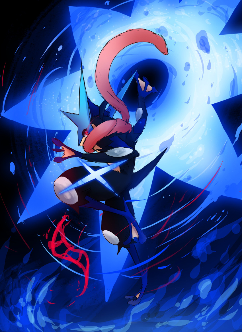1other, absurdres, bones_dio, english_commentary, furry, greninja, half-closed_eyes, highres