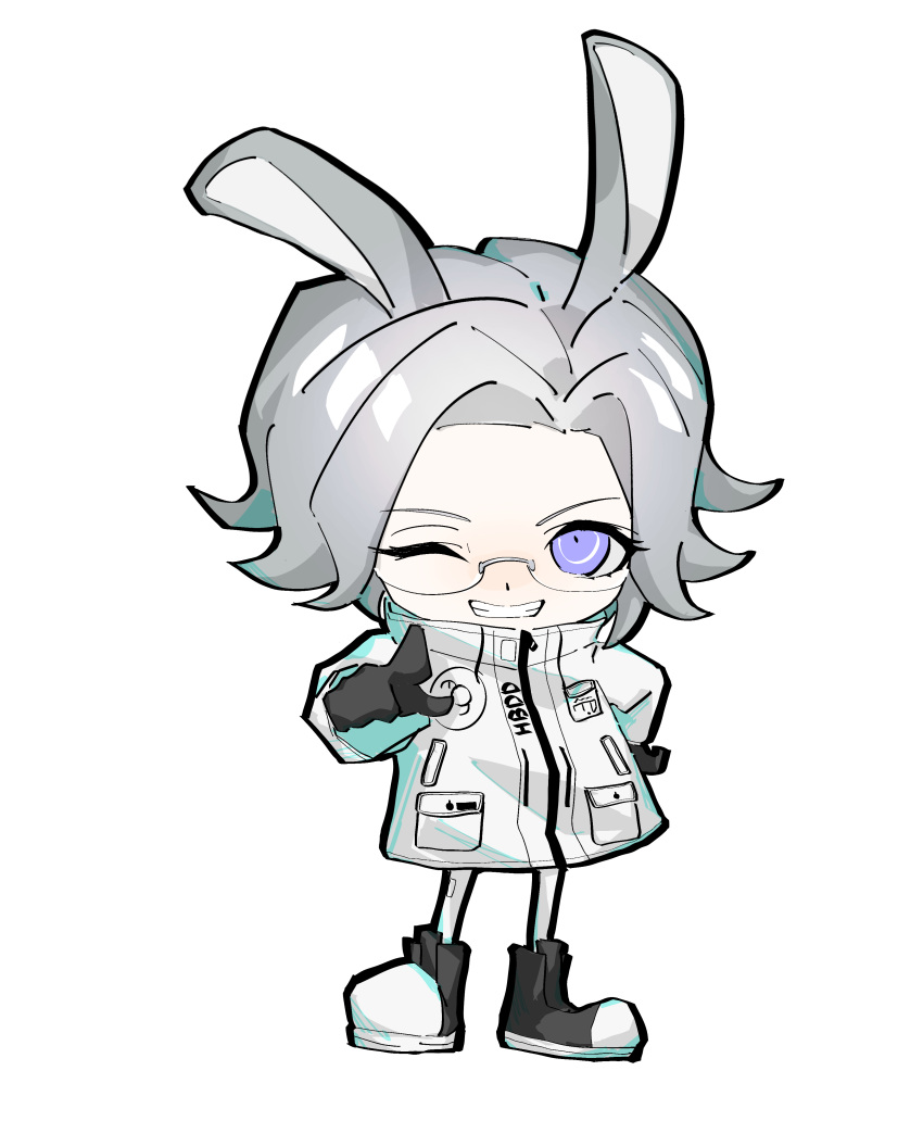 1boy, absurdres, animal_ears, aotsuki_eito, breast_pocket, chibi, chibi_only, chinese_commentary