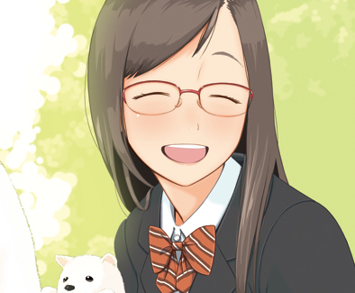 closed_eyes, code49, dog, eyes_closed, glasses, love_&amp;_smile, lowres, nanahime_(aoi)