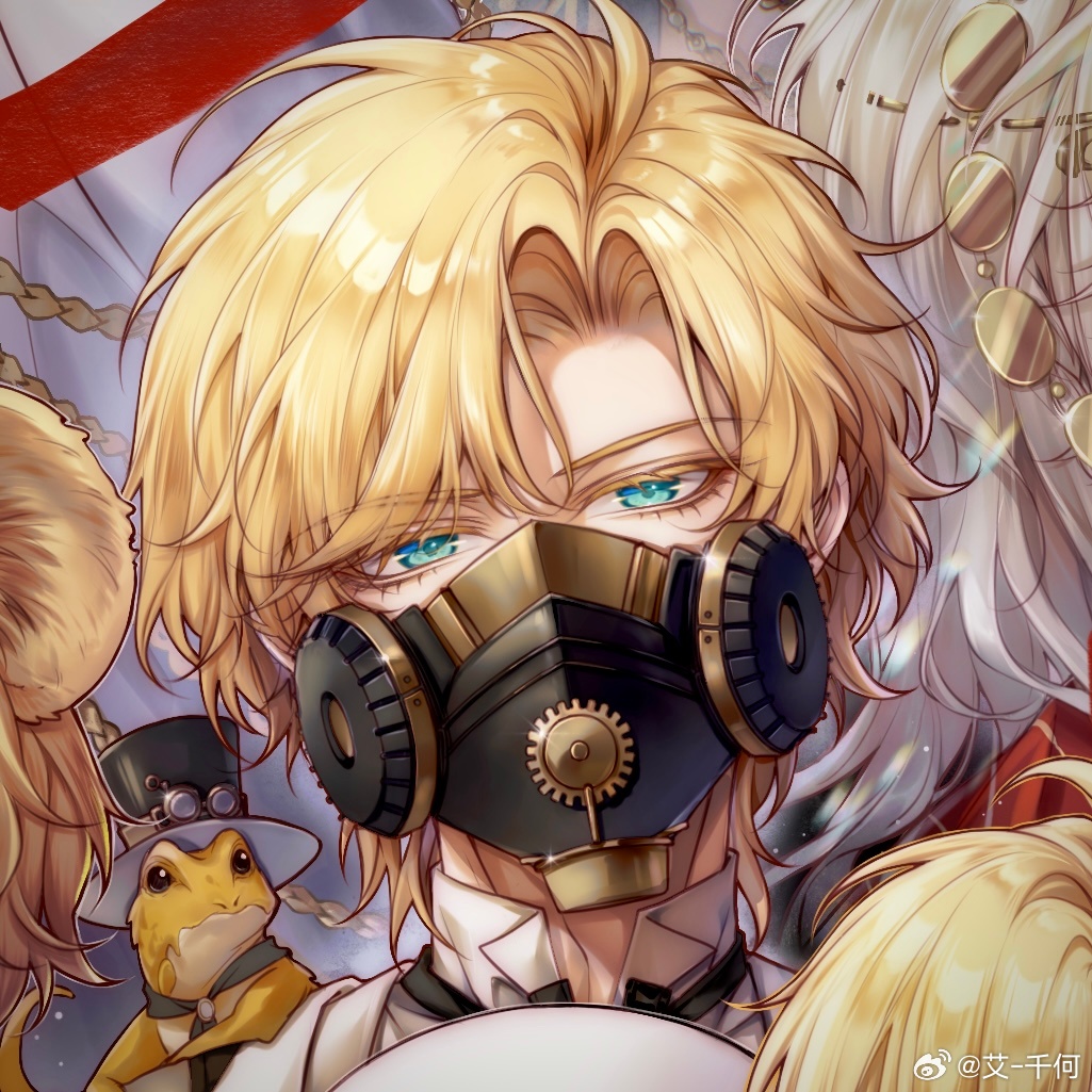 1boy, ai-qian_he, animal, animal_on_shoulder, aqua_eyes, black_bow, black_bowtie, blonde_hair
