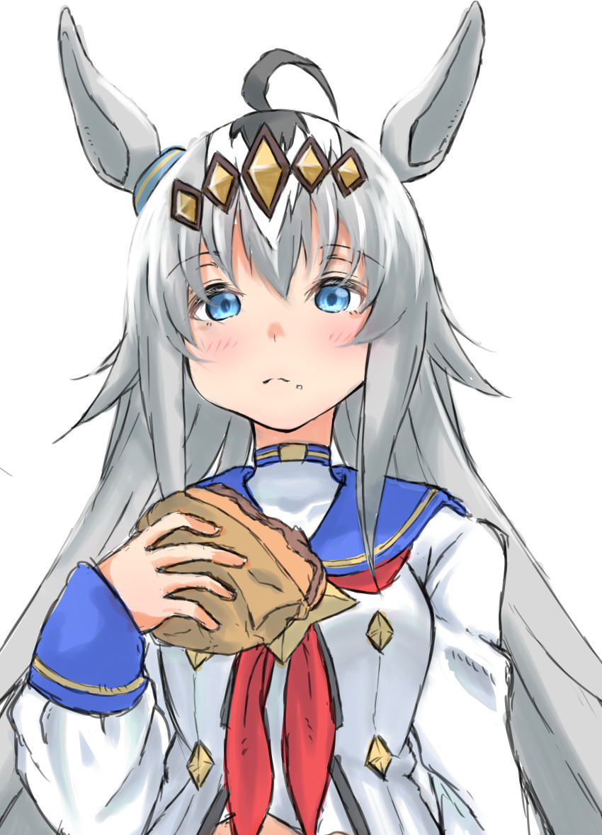 1girl, absurdres, ahoge, animal_ears, black_hair, blue_eyes, blue_sailor_collar, closed_mouth
