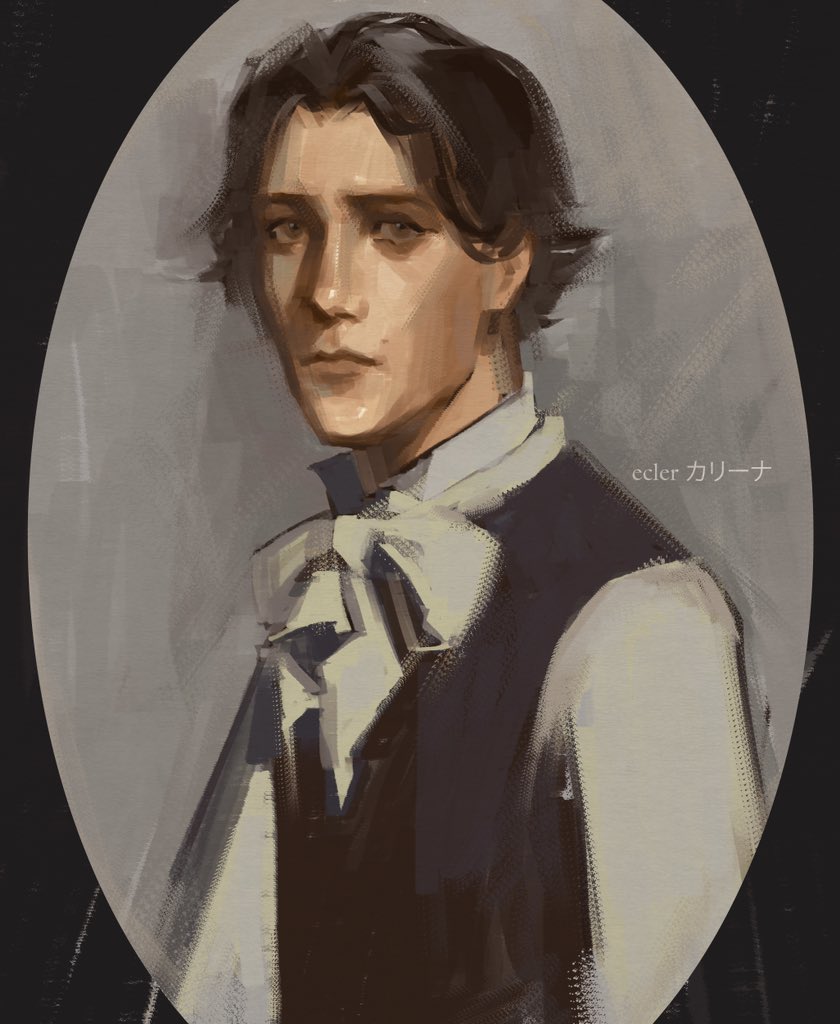 1boy, arcane:_league_of_legends, bags_under_eyes, black_eyes, black_hair, black_vest, bow, bowtie
