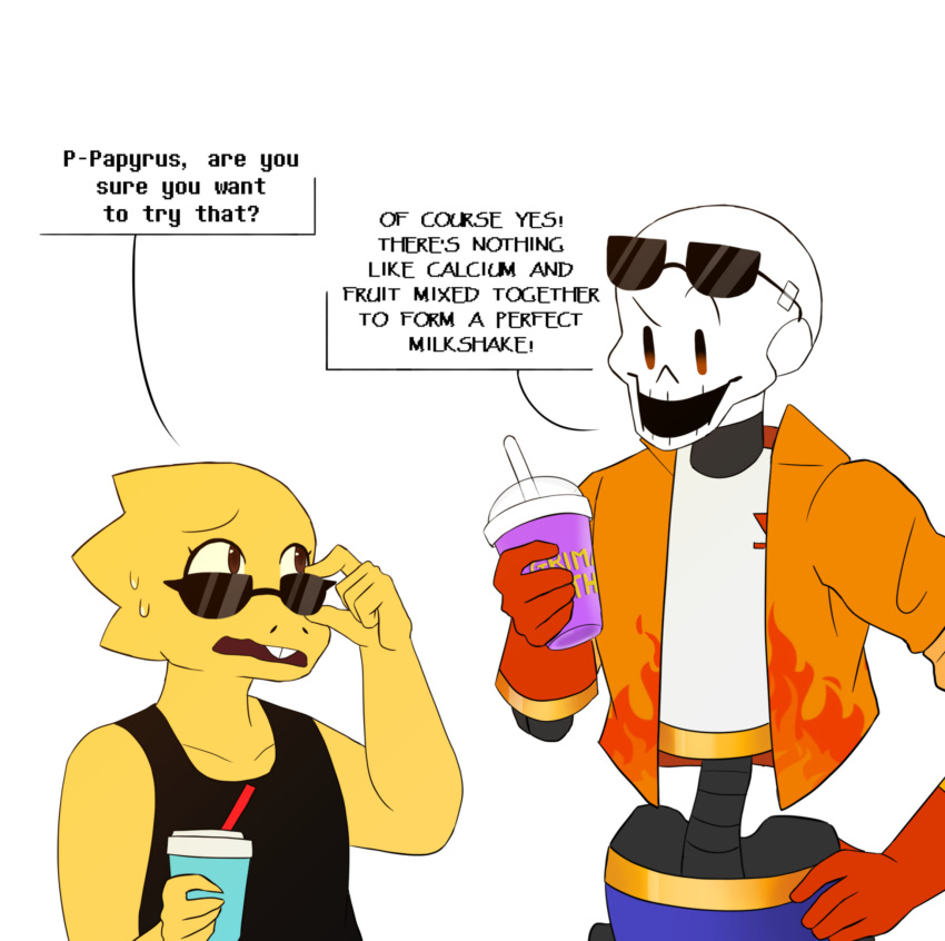 1boy, 1girl, 2024, 2d, alphys, alternate_costume, anthro, armor