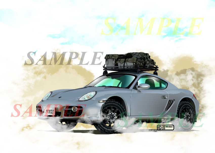 2025, artist_name, blue_sky, car, clouds, cloudy_sky, commentary_request, copyright_notice