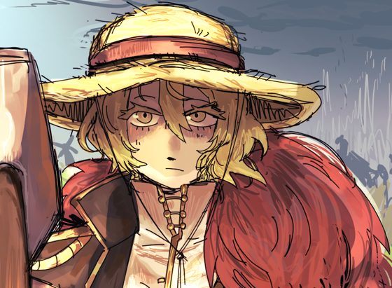 1girl, black_coat, blonde_hair, coat, don_quixote_(project_moon), feather_boa, gold_trim, grey_background