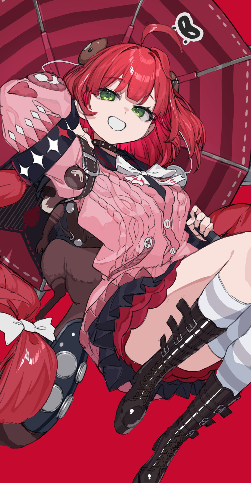 1girl, 1other, absurdres, ahoge, animal, animal_on_back, backpack, bag