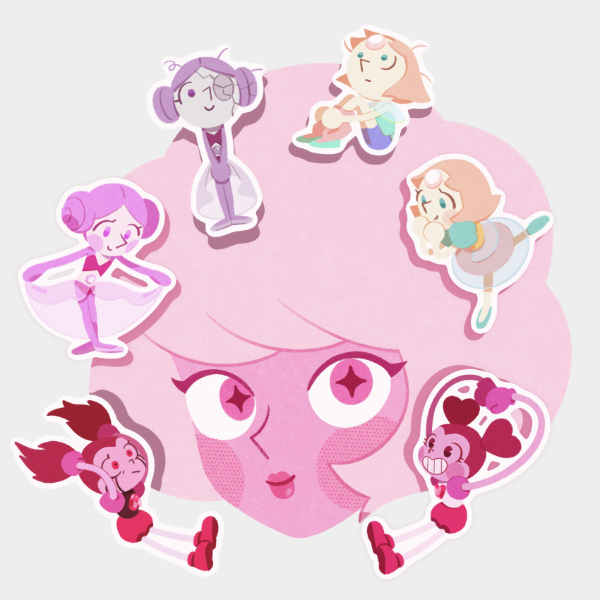 4girls, 80s_pearl, absurdres, ballerina, ballet, ballet_slippers, before_and_after, chibi