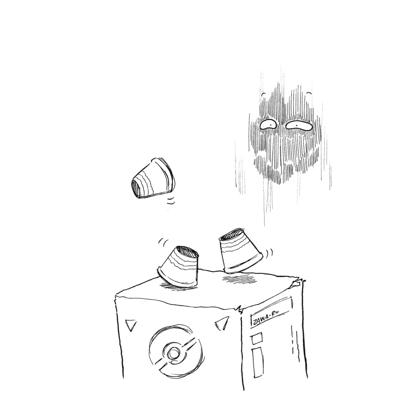 artist_name, box, cardboard_box, cup, gardevoir, highres, poke_ball_symbol, pokemon