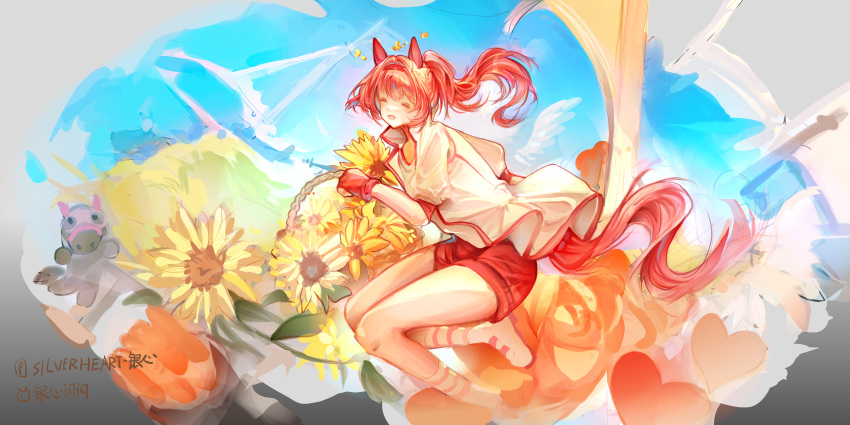 absurdres, animal_ears, bandaid, bandaid_on_leg, bow, buruma, ear_bow, ear_covers