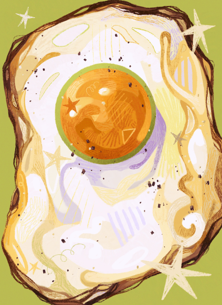 analogous_colors, breakfast, close-up, commentary, egg, egg_(food), egg_yolk, english_commentary