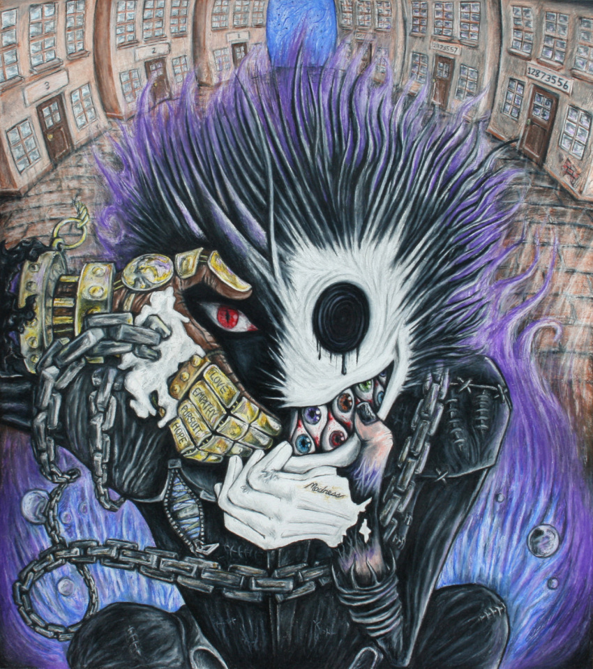 black_eye, captainonimaru, chain, chains, copyright_request, eyes, gloves, heterochromia