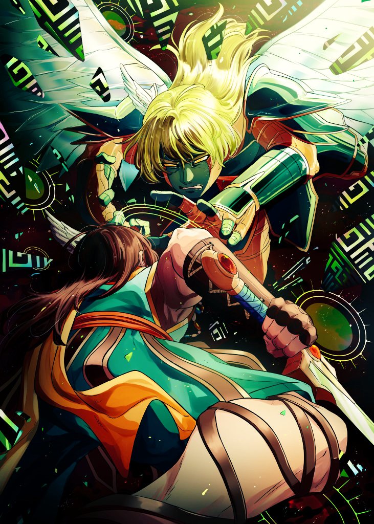 2boys, alternate_form, aqua_tunic, armor, ashlay_(dq10), blonde_hair, brothers, brown_gloves