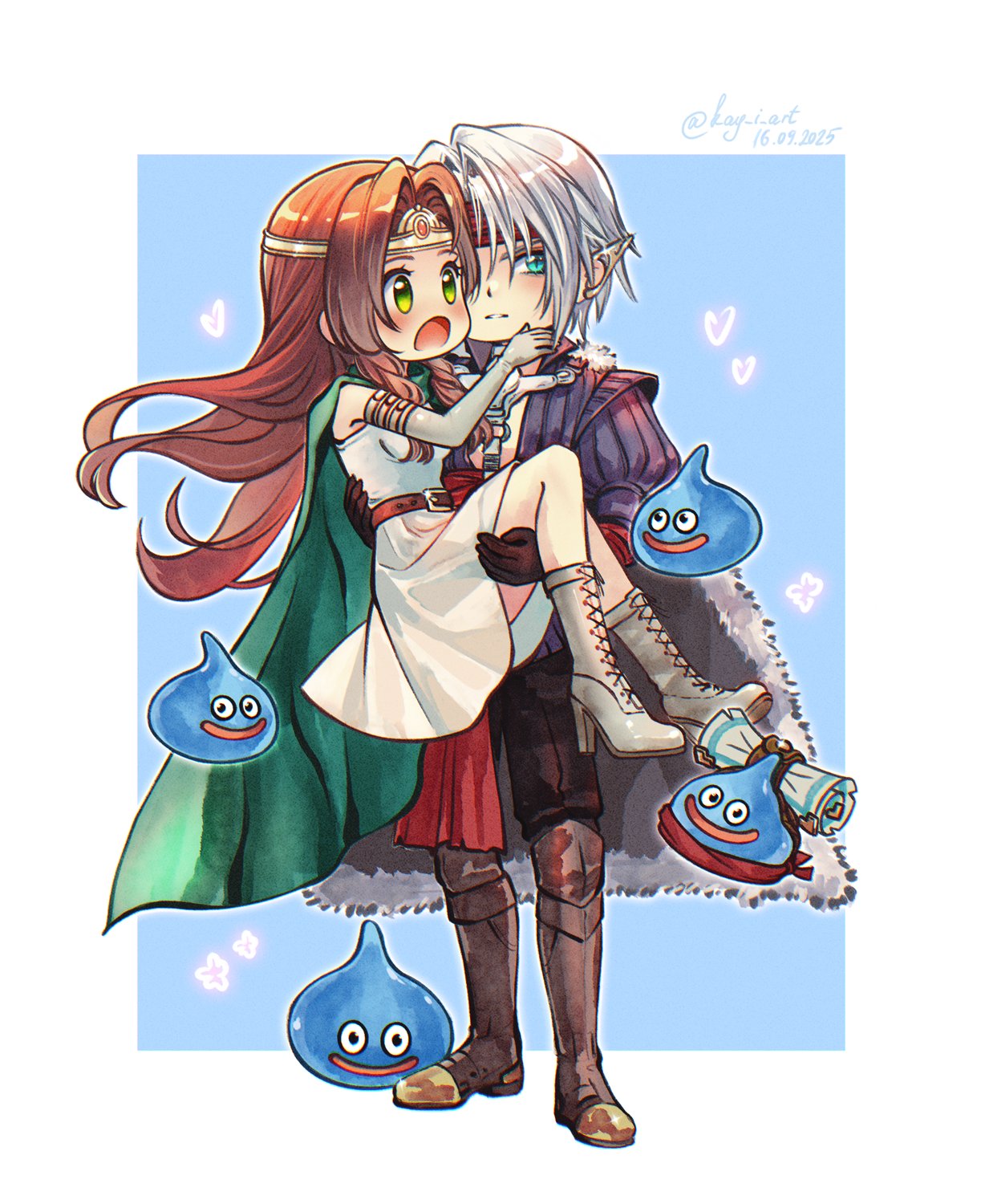 1boy, 1girl, aerith_gainsborough, aerith_gainsborough_(supreme_sage_garb), aqua_eyes, armored_boots, belt, black_jacket
