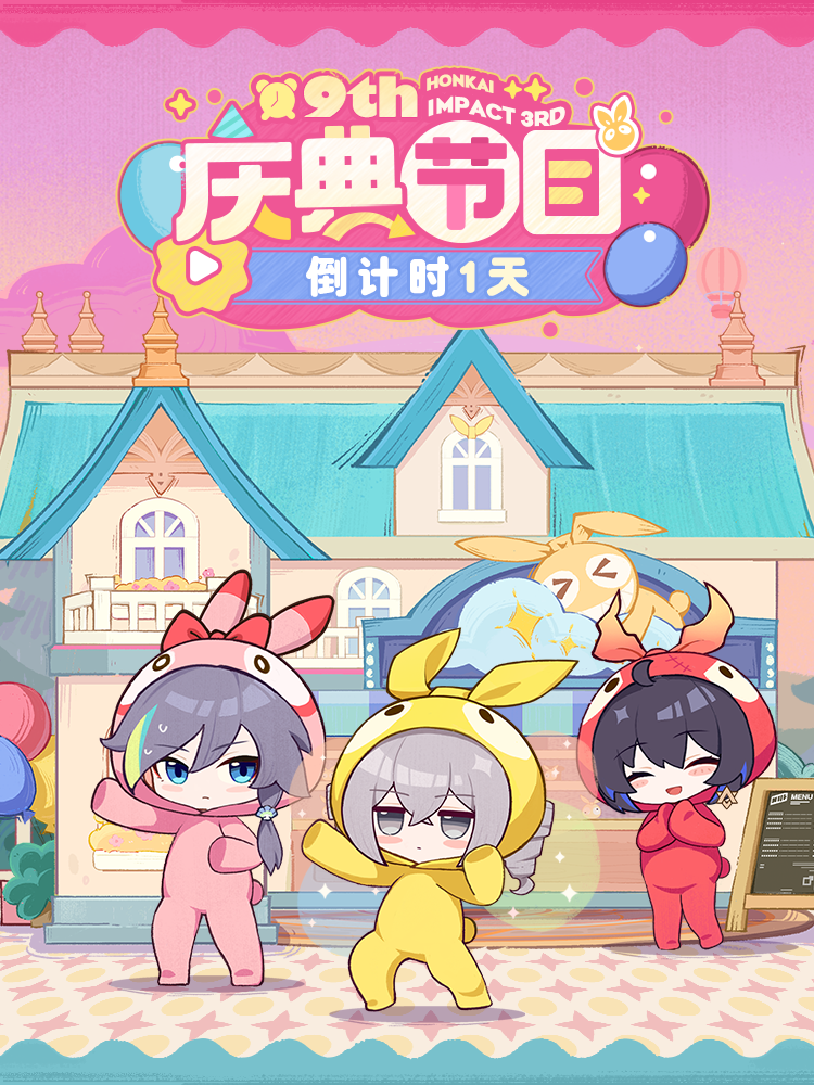 3girls, ahoge, black_hair, blue_eyes, blue_hair, bronya_zaychik, chibi, closed_eyes