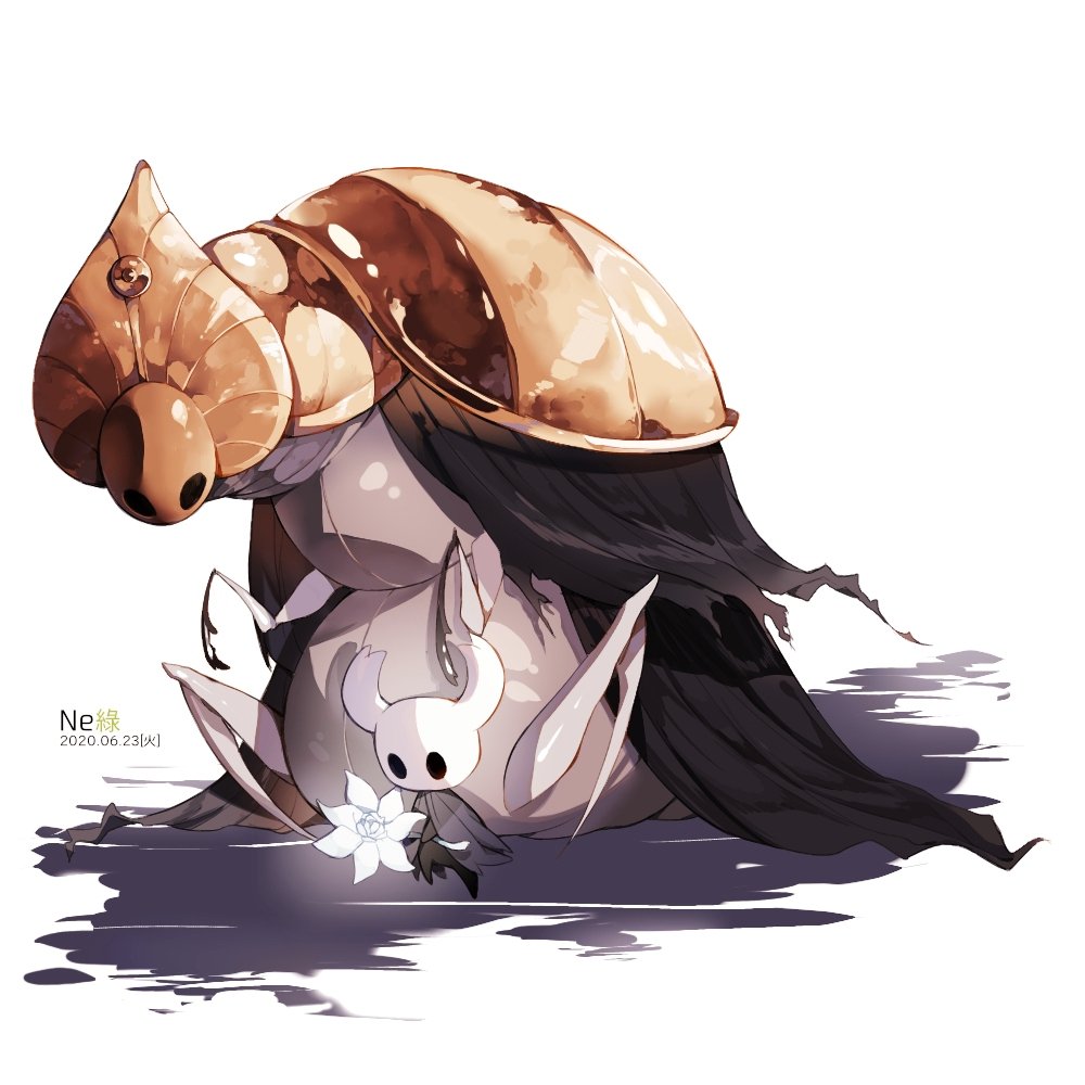 arthropod_girl, artist_name, black_cape, cape, commentary, dated, flower, full_body