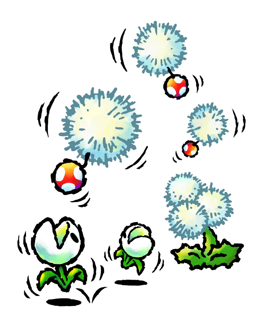 absurdres, highres, leaf, nakagawa_yasuhisa, nipper_dandelion, nipper_plant, nipper_spore, no_humans