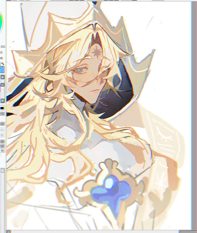 1boy, blonde_hair, blue_eyes, blue_gemstone, chis74, closed_mouth, cookie_run, cookie_run:_kingdom