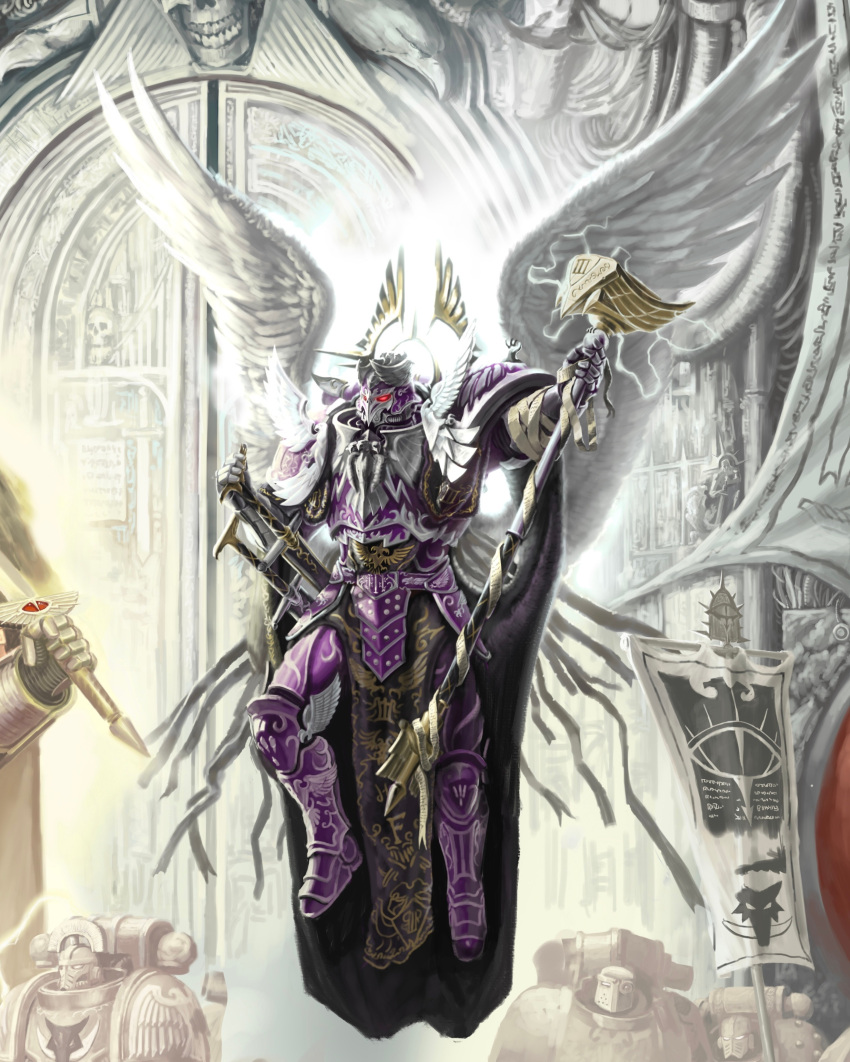 absurdres, adeptus_astartes, alternate_universe, eyes_of_horus_(warhammer_40k), fulgrim, gate, highres, kim_chan