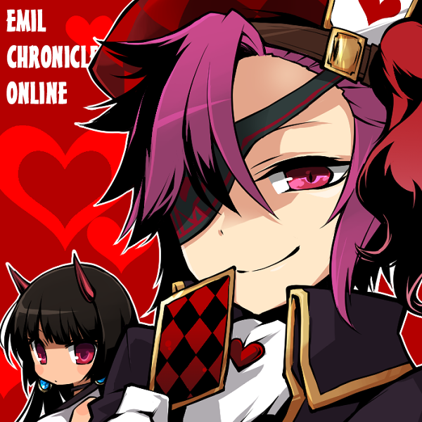 1boy, 1girl, arcanaheart_alma, avatar_(eco), black_hair, black_jacket, card, copyright_name