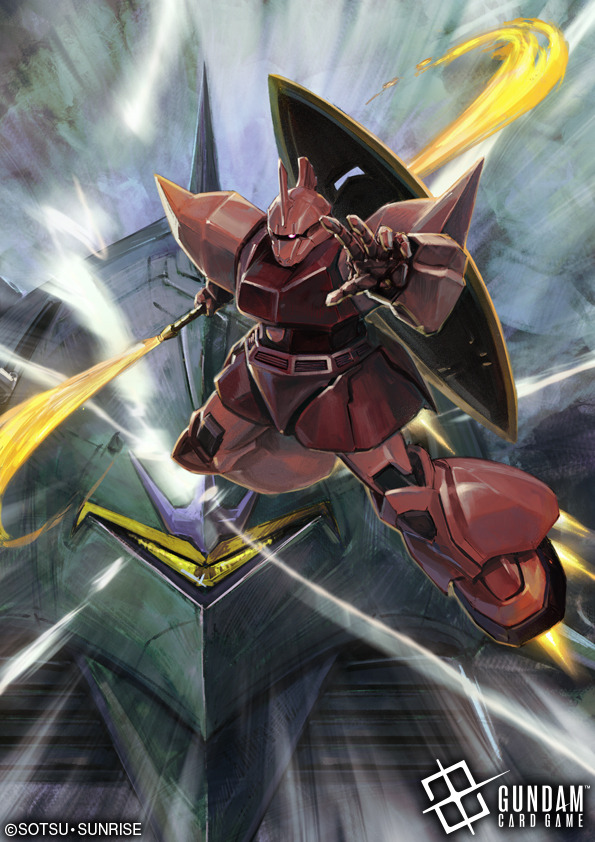 artist_request, battle, beam_naginata, copyright_notice, elmeth, gelgoog, gelgoog_s_char_custom, gundam