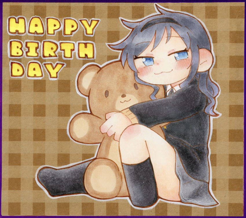 1girl, :3, absurdres, amagami, arata_0503, black_hair, black_hairband, black_jacket