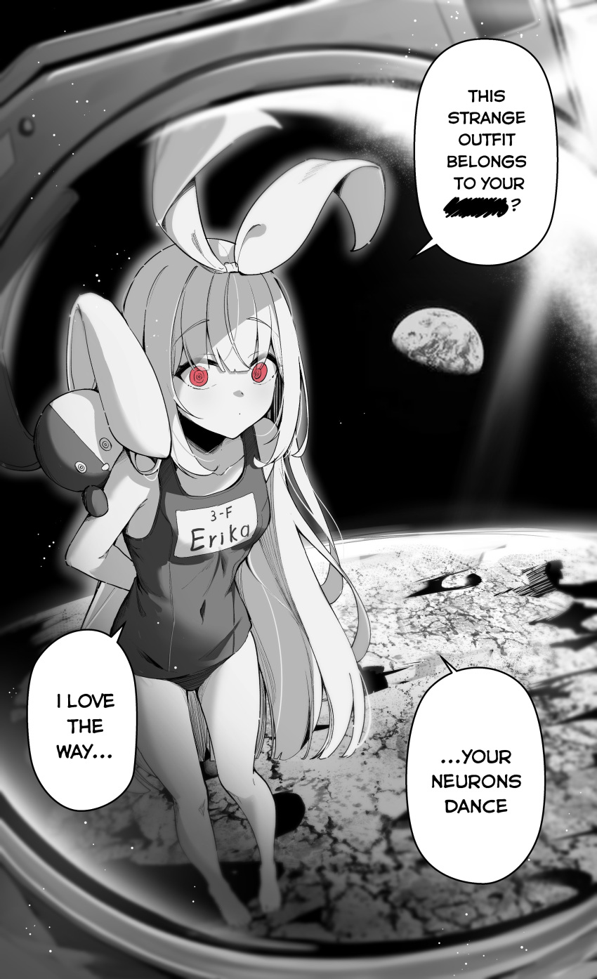 1girl, absurdres, arms_behind_back, bare_legs, bare_shoulders, barefoot, bow, breasts