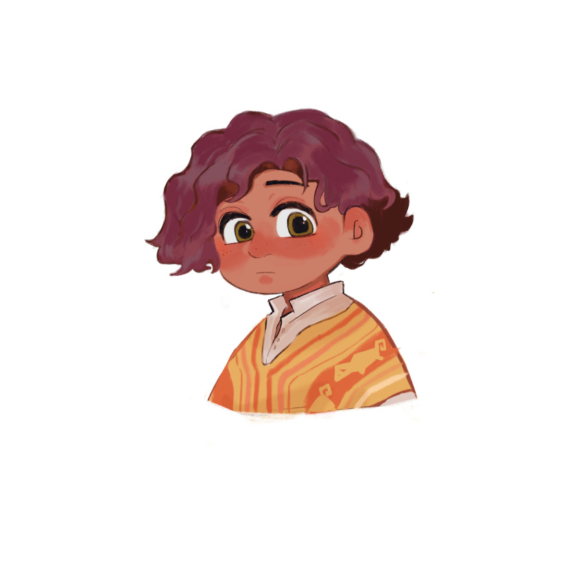 1boy, afro, brown_eyes, brown_hair, camilo_madrigal, catfish_(pixiv_28197383), colombian_clothes, curly_hair