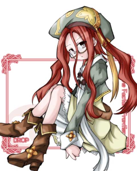 1girl, 2000s_(style), boots, brown_boots, character_name, copyright_name, drop_(rune_factory), full_body