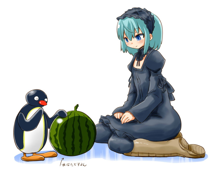 1boy, 2channel, 2channel_(/livejupiter/), aile-kun, bird, blue_eyes, blue_hair, boots