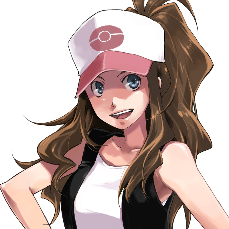baseball_cap, blue_eyes, brown_hair, hat, long_hair, pokemon, pokemon_(game), pokemon_black_and_white