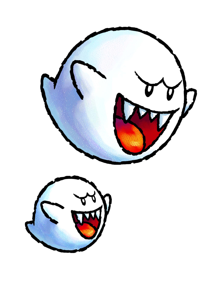 absurdres, boo_(mario), ghost, highres, nakagawa_yasuhisa, no_humans, official_art, open_mouth