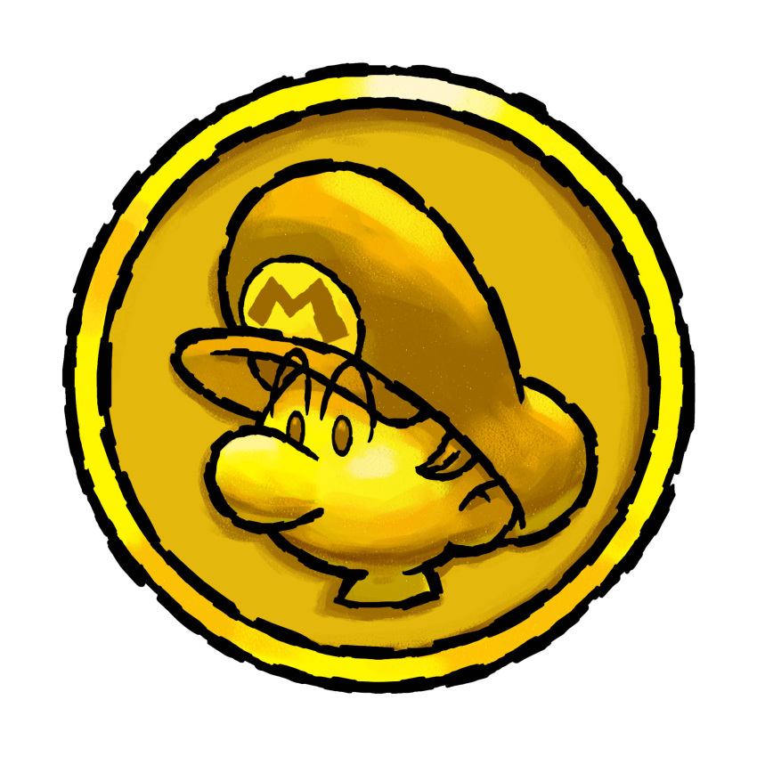 baby_mario, coin, gold_coin, hat, highres, mario, nakagawa_yasuhisa, official_art