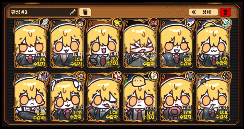 >_<, :<, :3, blonde_hair, closed_eyes, commentary, don_quixote_(project_moon), kuaengku