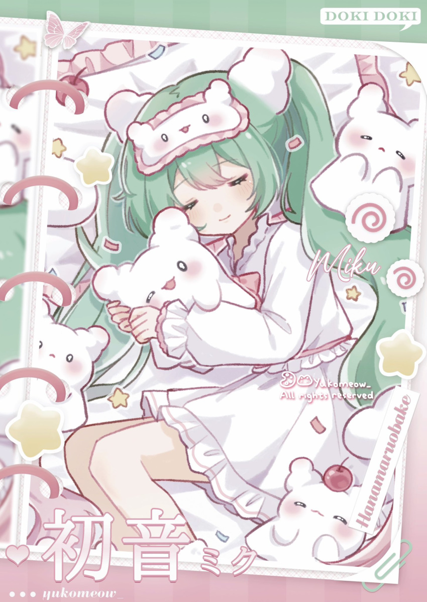 1girl, :3, ;d, blush, bow, bowtie, character_name, closed_eyes