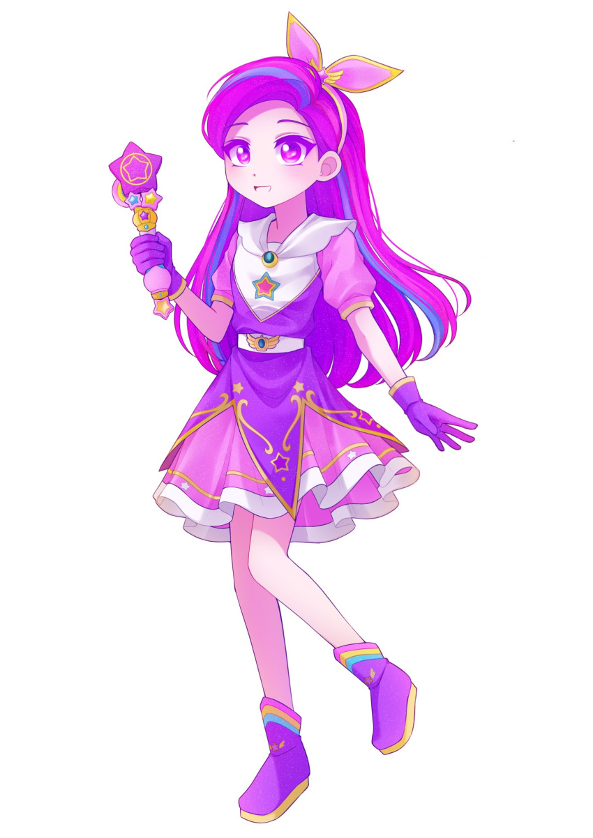 1girl, boots, commentary_request, dress, full_body, gloves, hairband, half0909