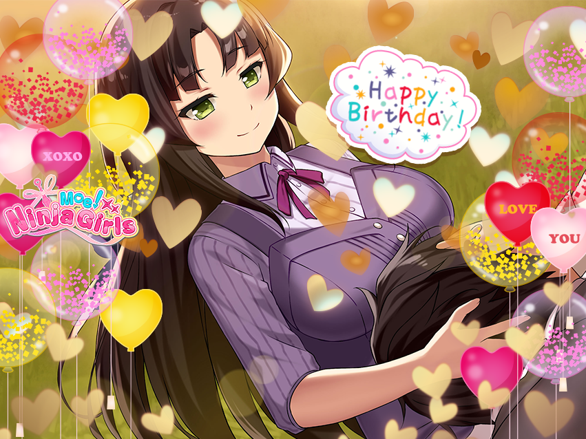 1boy, 1girl, araya_kazuki, black_hair, breasts, brown_hair, closed_mouth, copyright_name