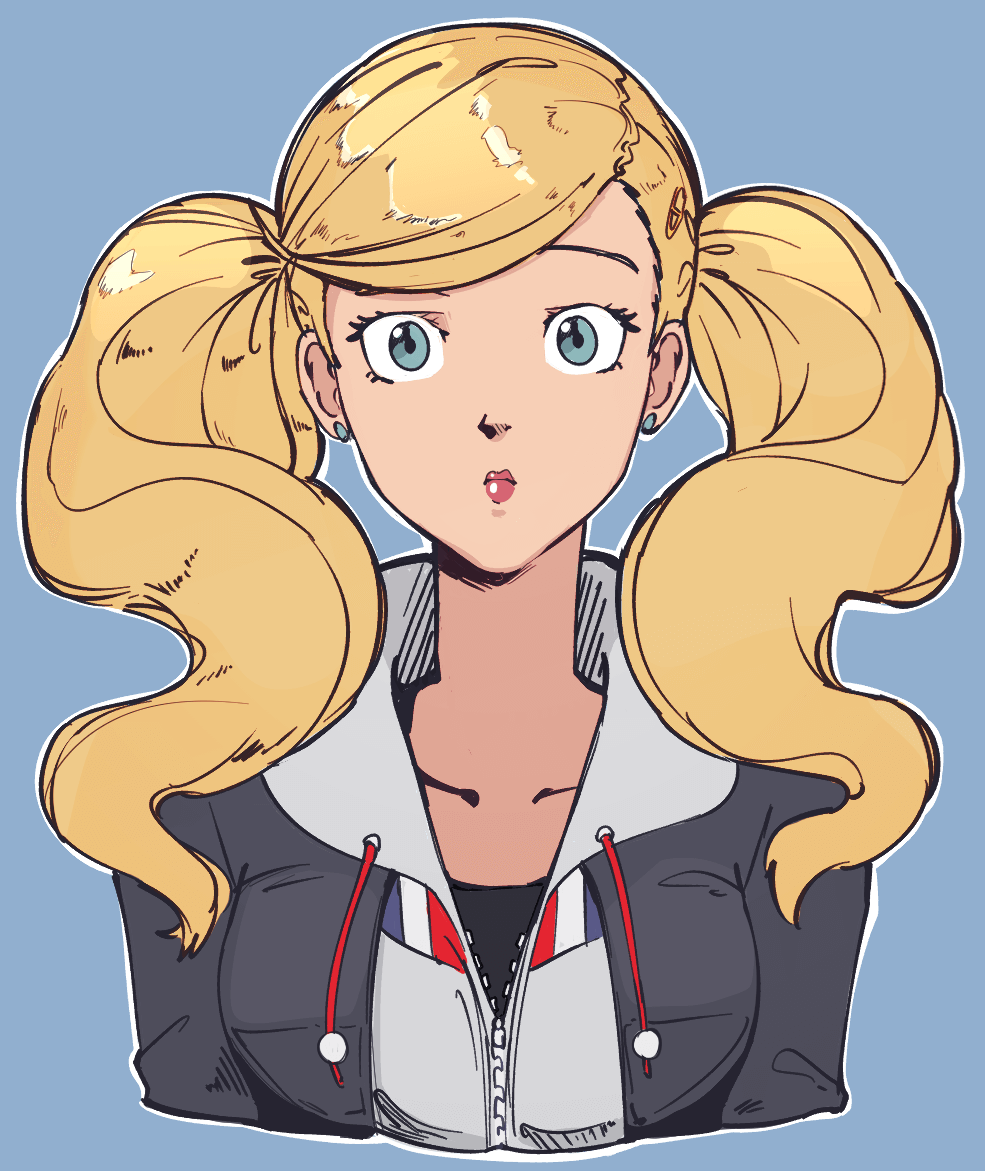 1girl, blonde_hair, blue_eyes, collarbone, earrings, hair_ornament, hood, hood_down