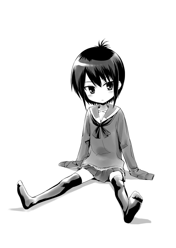 a_channel, black_hair, blush, child, double-trigger, feet, gou_(double_trigger), ichii_tooru