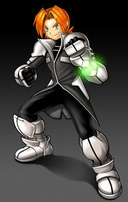 1boy, boots, gloves, lowres, orange_eyes, orange_hair, rallen, short_hair