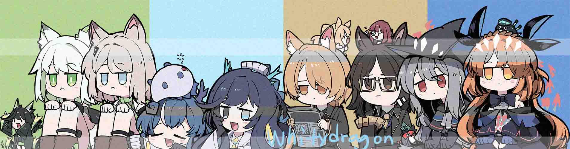3boys, 6+girls, :<, :d, ^_^, animal_ear_fluff, animal_ears, aqua_eyes