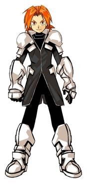 1boy, boots, genesect1999, gloves, lowres, orange_eyes, orange_hair, rallen