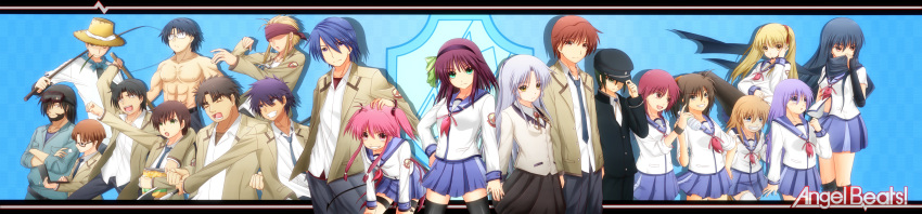 angel_beats!, char_(angel_beats!), everyone, fujimaki_(angel_beats!), highres, hinata_(angel_beats!), hisako_(angel_beats!), irie_(angel_beats!)