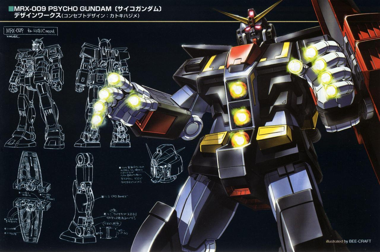 1980s_(style), 1990s_(style), akutsu_jun'ichi, beam_cannon, chest_cannon, finger_cannon, glowing, glowing_eyes