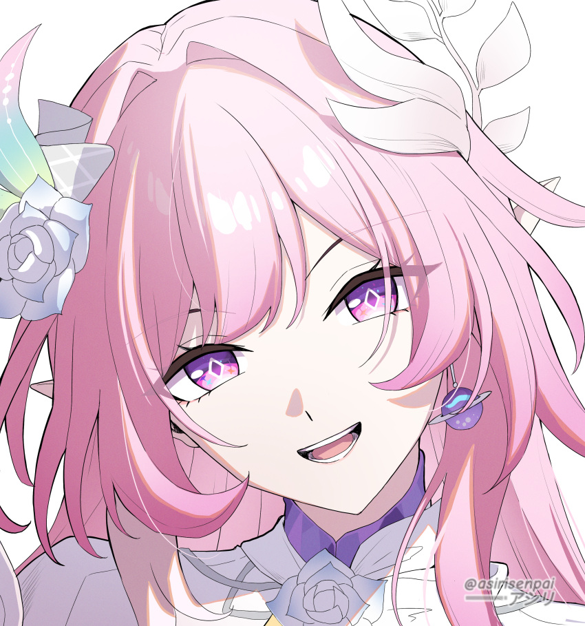1girl, absurdres, adapted_costume, asiri_senpai, commentary, cyrene_(honkai:_star_rail), cyrene_(ripples_of_past_reverie)_(honkai:_star_rail), diamond-shaped_pupils