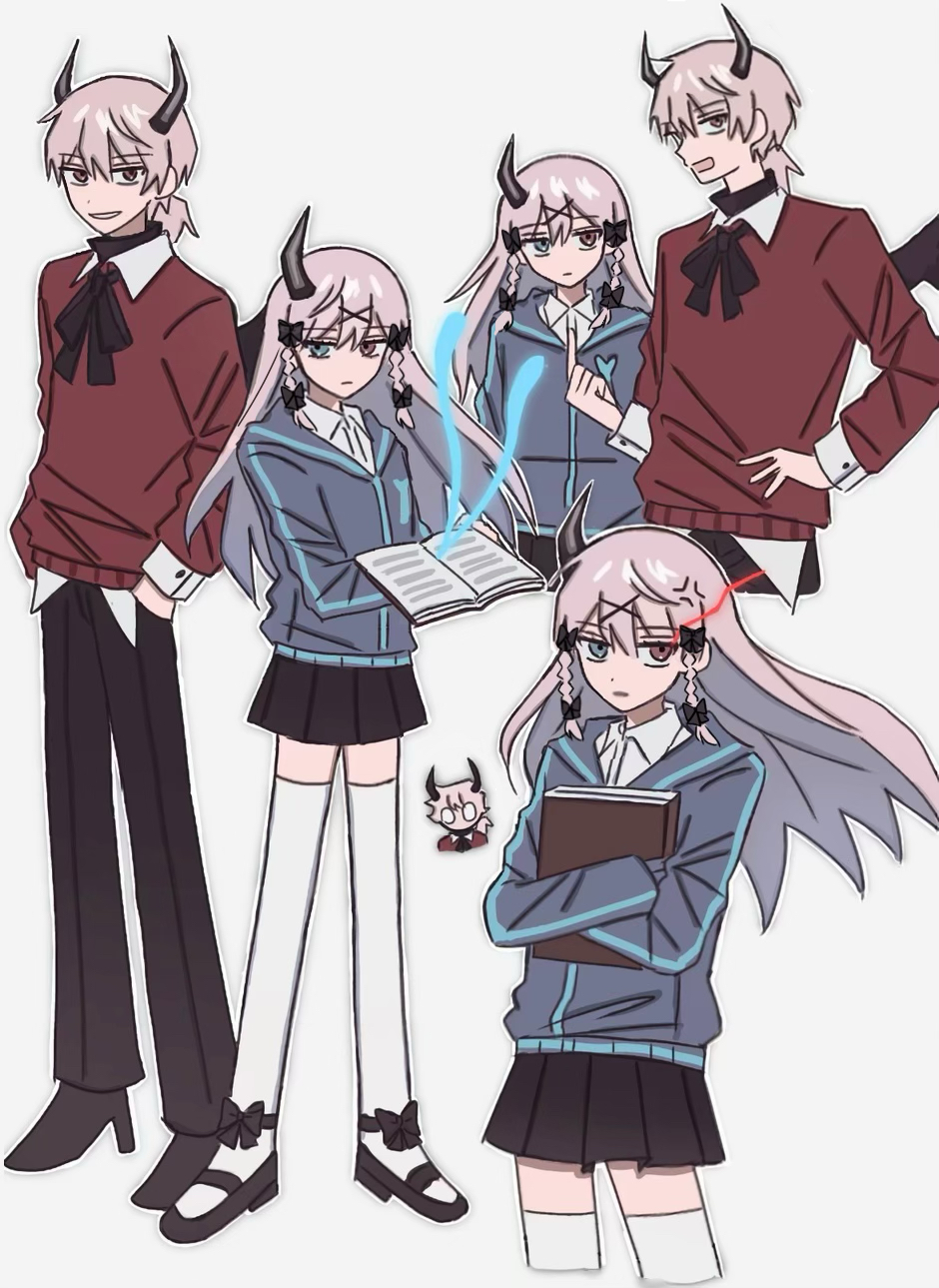 1boy, 1girl, :d, anger_vein, ankle_boots, aqua_eyes, black_boots, black_bow