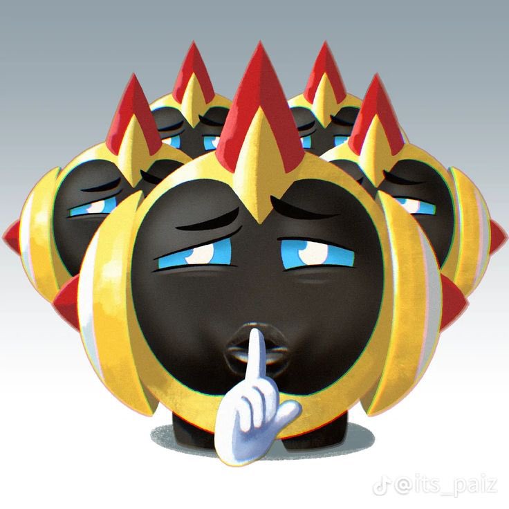 6coolguys, black_skin, blue_eyes, colored_skin, disembodied_hand, emoji, falinks, gradient_background