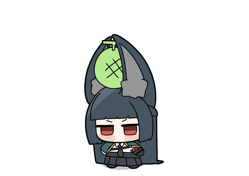 1girl, absurdres, animal_ear_fluff, animal_ears, aqua_jacket, arm_out_of_sleeve, black_hair, black_necktie