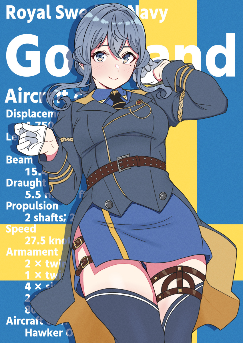 1girl, absurdres, blue_eyes, blue_hair, blue_thighhighs, blush, breasts, character_name
